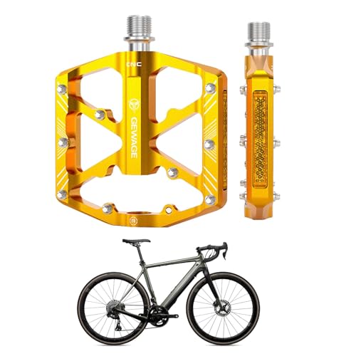 Metallpedale für Fahrräder, rutschfeste Fahrradpedale - rutschfeste Fahrradpedale aus Aluminiumlegierung,Verschleißfeste Pedale mit Reflektoren für Mountainbikes, Rennräder und Stadtfahrräder von Fulenyi