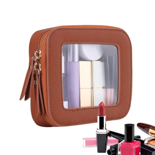 Reise-Kosmetiktasche, tragbare Kosmetiktasche | Transparente Mehrzweck-Make-up-Tasche - Modische Make-up-Tasche mit Reißverschluss, leichte Aufbewahrungstasche für Camping-Geschäftsreisen von Fulenyi