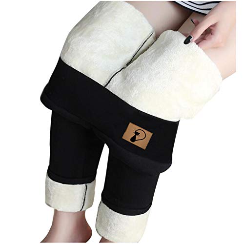 Thermohose Damen Fleece Thermo Leggings Gym Thermoleggings Sport Winterleggins Verdickte Gefütterte Leggings Winter Thermohose Plüsch Strumpfhosen von Fulidngzg