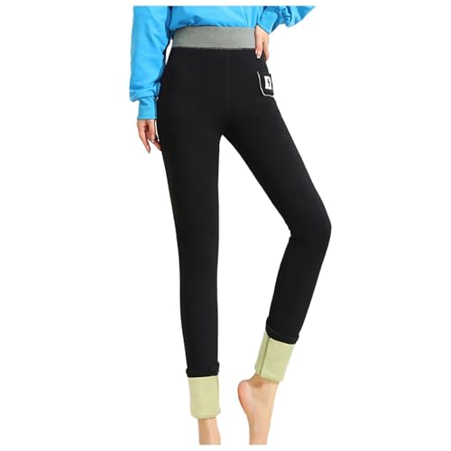 Winter Leggings Damen Gefüttert High Waist Thermoleggings Fleece Winterleggins Gym Thermo Leggings Winter Thermohose Lang Gefütterte Leggings Plüsch Warme Leggings von Fulidngzg