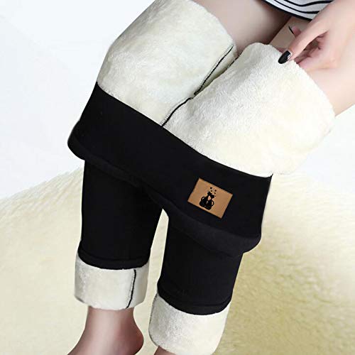 Winter Leggings Damen Gefüttert Lang Gefütterte Leggings Warme Thermo Leggings Schwarz Thermoleggings Sport Winterleggins Gym Thermohose Outdoor Fleece Leggings von Fulidngzg