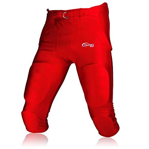 Full Force American Footballhose Crusher 7 Pocket Pad All in One Gamepant, rot, Gr. L von Full Force