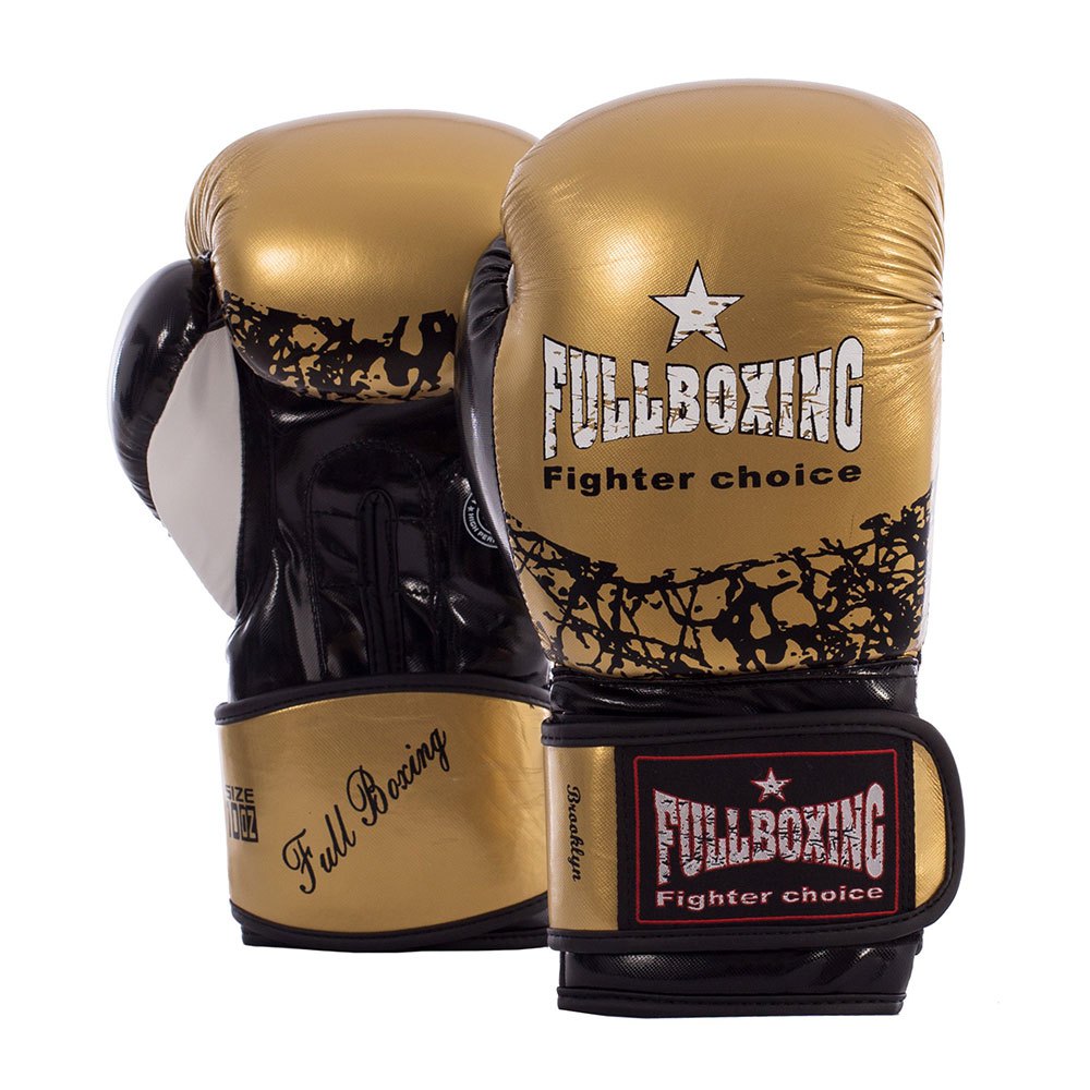 Fullboxing Brooklyn Artificial Leather Boxing Gloves Golden 10 oz von Fullboxing