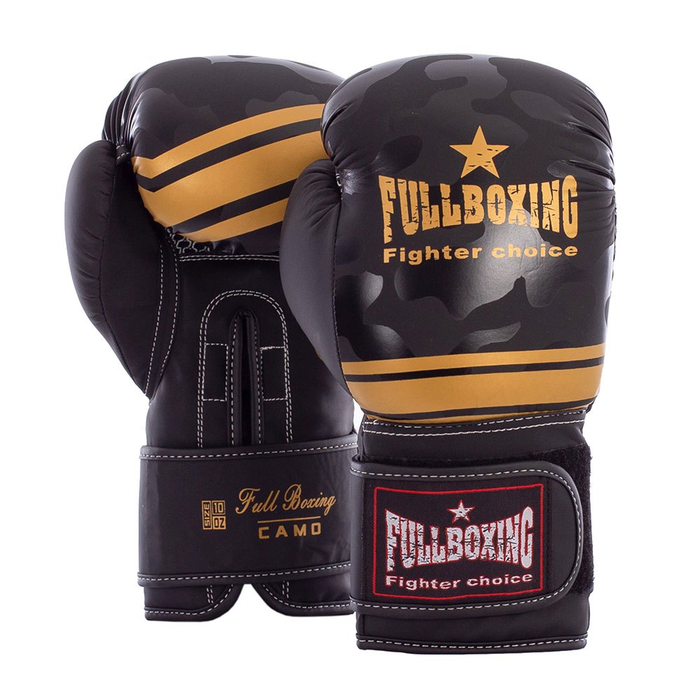 Fullboxing Camo Artificial Leather Boxing Gloves Schwarz 8 oz von Fullboxing