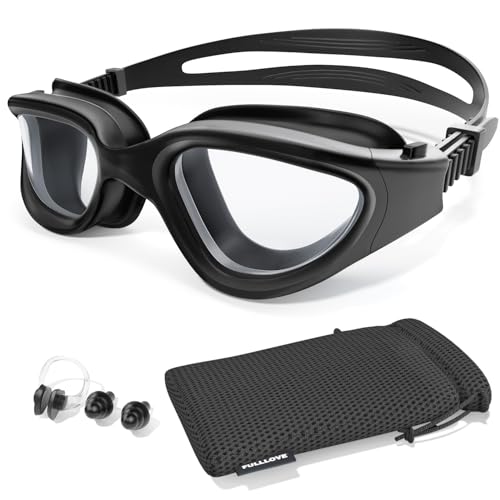 FullLove Schwimmbrille Herren Damen, Zehnfach Lang Anhaltende Antibeschlag Schwimmbrille für Erwachsene Männer Frauen, Kein Auslaufen mit Nasenklammer Ohrstöpseln FullLove Schwimmbrille Herren Damen, Zehnfach Lang Anhaltende Antibeschlag Schwimmbrille für Erwachsene Männer Frauen, Kein Auslaufen mit Nasenklammer Ohrstöpseln von FullLove