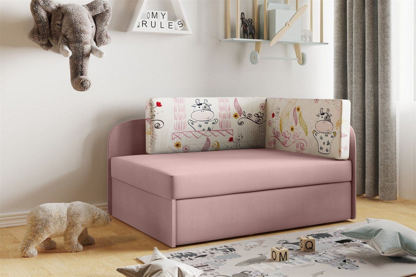 Fun Möbel Kindersofa Sofa Kindersofa Schlafsofa inkl. Bettkasten MAILO Seite Li o. Re, mit Schlaffunktion Fun Möbel Kindersofa Sofa Kindersofa Schlafsofa inkl. Bettkasten MAILO Seite Li o. Re, mit Schlaffunktion von Fun Möbel