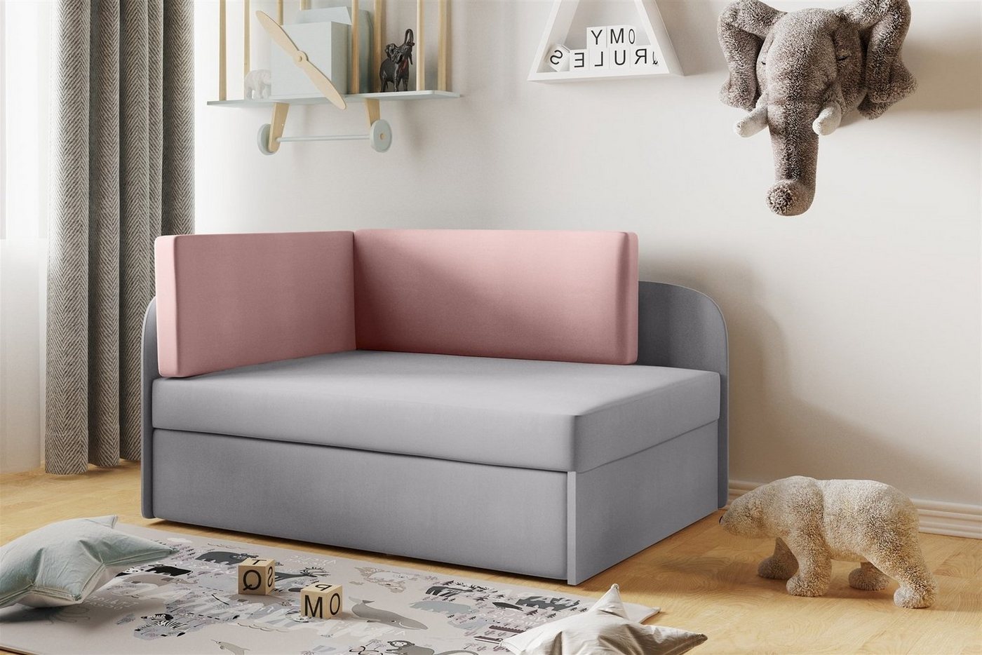 Fun Möbel Kindersofa Sofa Kindersofa Schlafsofa inkl. Bettkasten MAILO Seite Li o. Re, mit Schlaffunktion Fun Möbel Kindersofa Sofa Kindersofa Schlafsofa inkl. Bettkasten MAILO Seite Li o. Re, mit Schlaffunktion von Fun Möbel