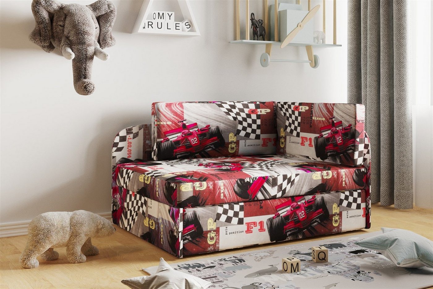 Fun Möbel Kindersofa Sofa Kindersofa Schlafsofa inkl. Bettkasten MAILO Seite Li o. Re, mit Schlaffunktion Fun Möbel Kindersofa Sofa Kindersofa Schlafsofa inkl. Bettkasten MAILO Seite Li o. Re, mit Schlaffunktion von Fun Möbel