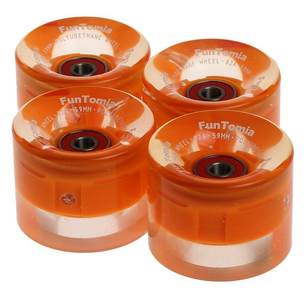 FunTomia Miniskateboard FunTomia 4x Miniboard/Skateboard LED Rollen 59x45mm Härtegrad 82A FunTomia Miniskateboard FunTomia 4x Miniboard/Skateboard LED Rollen 59x45mm Härtegrad 82A von FunTomia
