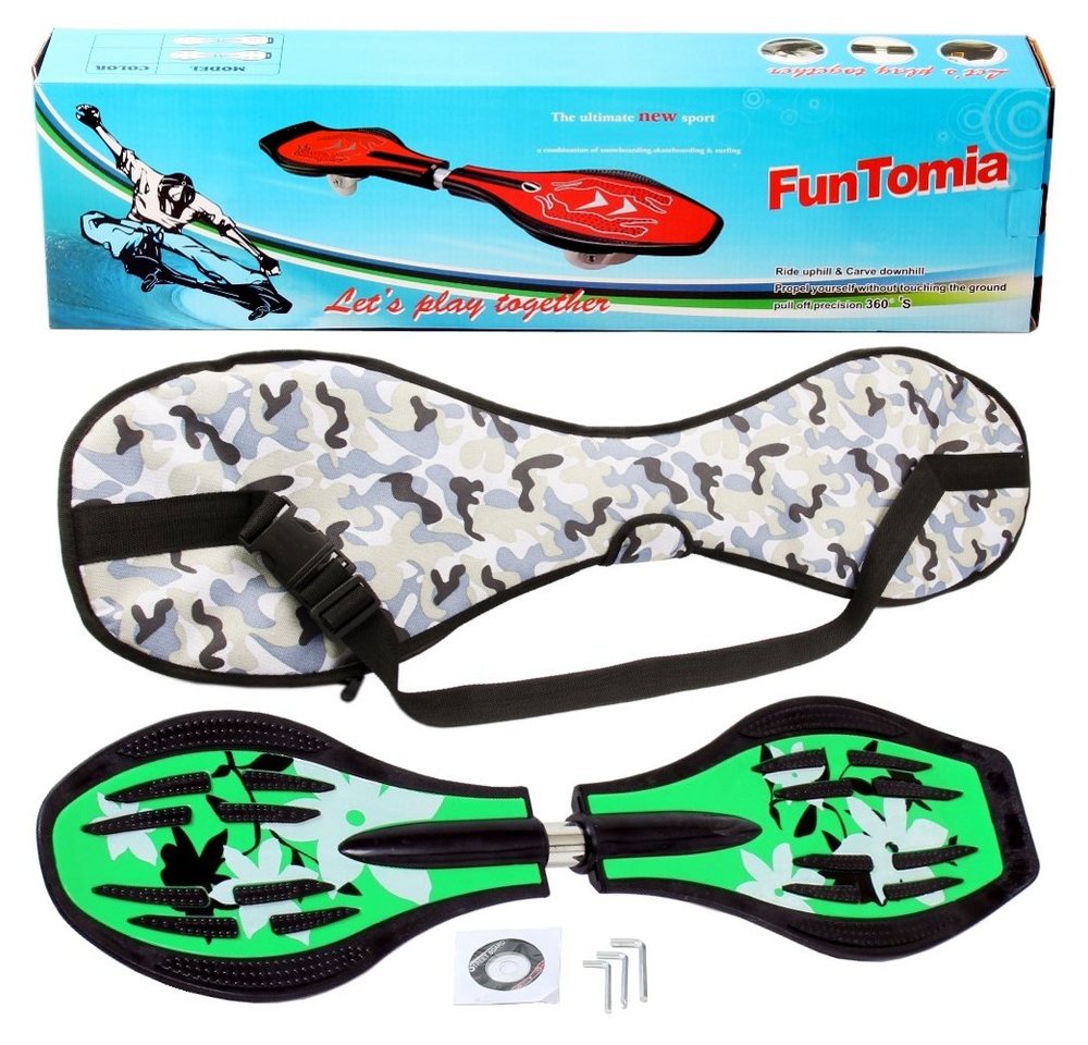 FunTomia Waveboard Waveboard mit Mach1 ABEC-9 Kugellager, LED Rollen & Tragetasche FunTomia Waveboard Waveboard mit Mach1 ABEC-9 Kugellager, LED Rollen & Tragetasche von FunTomia