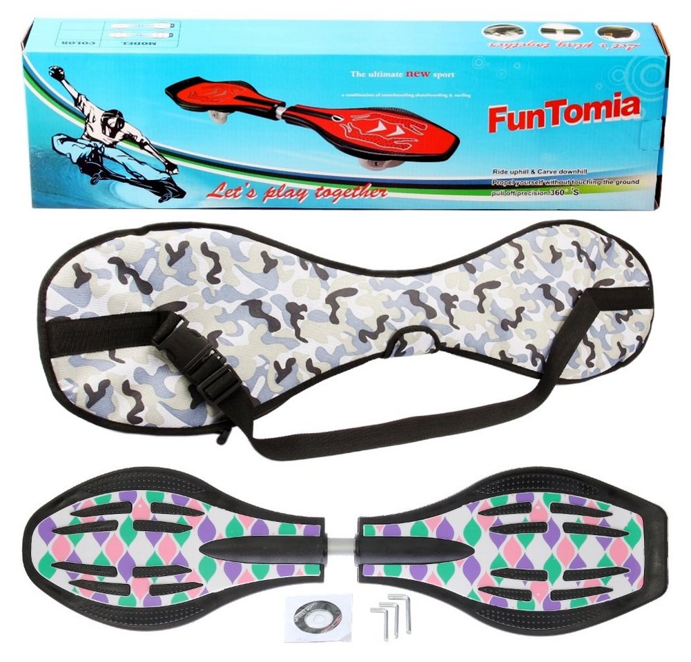 FunTomia Waveboard Waveboard mit Mach1 ABEC-9 Kugellager, LED Rollen & Tragetasche FunTomia Waveboard Waveboard mit Mach1 ABEC-9 Kugellager, LED Rollen & Tragetasche von FunTomia