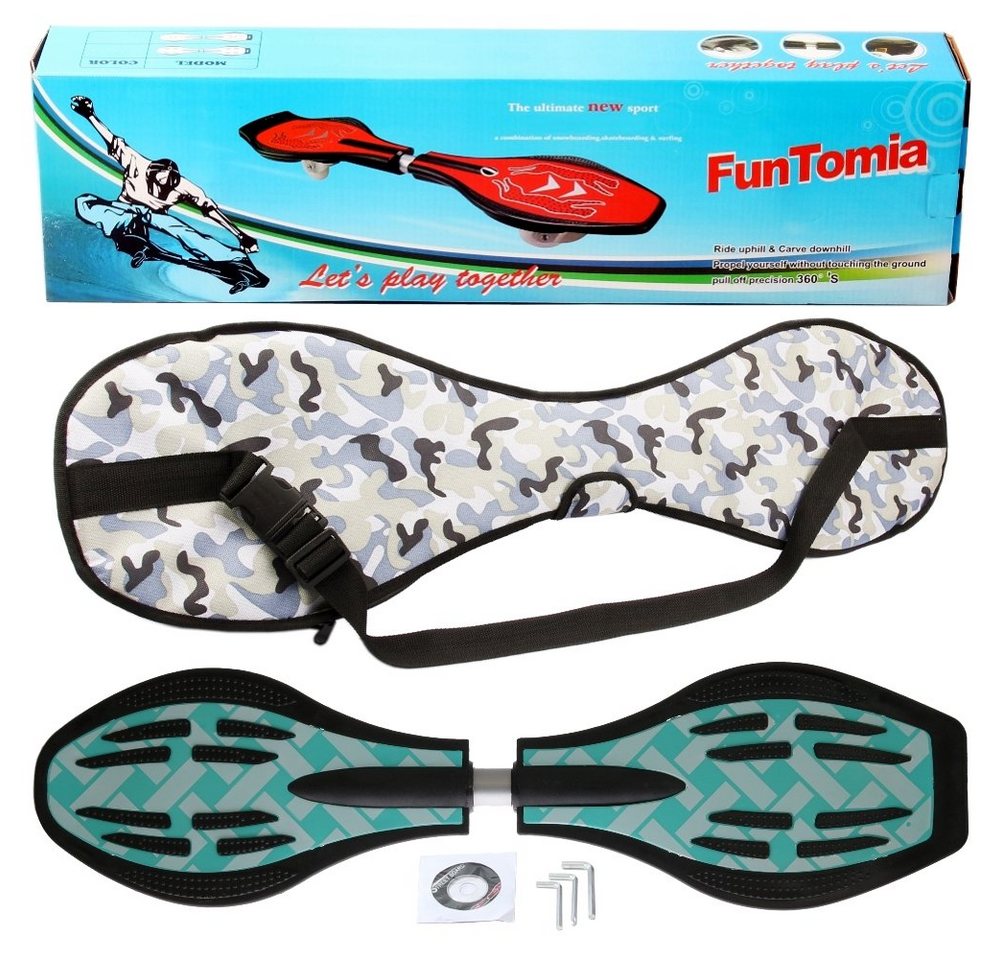 FunTomia Waveboard Waveboard mit Mach1 ABEC-9 Kugellager, LED Rollen & Tragetasche FunTomia Waveboard Waveboard mit Mach1 ABEC-9 Kugellager, LED Rollen & Tragetasche von FunTomia