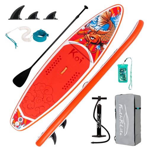 FunWater Aufblasbares Stand Up Paddle Board Paddleboard Mit Paddleboard Zubehör Rucksack,Handpumpe,Leine,3 Abnehmbare Flossen,Justierbares Schwimmendes Paddel FunWater Aufblasbares Stand Up Paddle Board Paddleboard Mit Paddleboard Zubehör Rucksack,Handpumpe,Leine,3 Abnehmbare Flossen,Justierbares Schwimmendes Paddel von FunWater