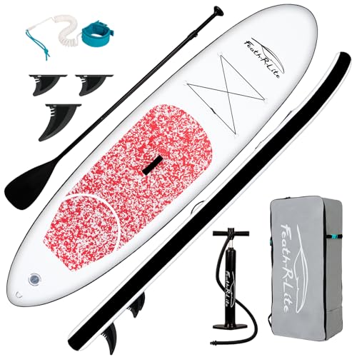 FunWater Aufblasbares Stand Up Paddle Board Surfbrett SUP Komplettes Paddleboard Zubehör Verstellbares Paddel, Pumpe, Reiserucksack, Leine, Erwachsene Paddelboard FunWater Aufblasbares Stand Up Paddle Board Surfbrett SUP Komplettes Paddleboard Zubehör Verstellbares Paddel, Pumpe, Reiserucksack, Leine, Erwachsene Paddelboard von FunWater
