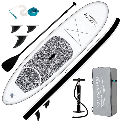 FunWater Aufblasbares Stand Up Paddle Board Surfbrett SUP Komplettes Paddleboard Zubehör Verstellbares Paddel, Pumpe, Reiserucksack, Leine, Erwachsene Paddelboard FunWater Aufblasbares Stand Up Paddle Board Surfbrett SUP Komplettes Paddleboard Zubehör Verstellbares Paddel, Pumpe, Reiserucksack, Leine, Erwachsene Paddelboard von FunWater