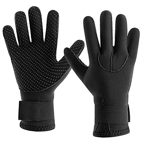 Funien 3MM Neopren Neoprenanzug Handschuhe Warme Tauchhandschuhe Winter Surfing Handschuhe Thermische Anti-Rutsch-Handschuhe zum Speerfischen Schwimmen Rafting Kajak Paddeln von Funien