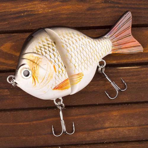 Minnow Fishing Lures Hartplastik Zwei-Sektion-Fischerei-Köder 9 cm 34,5 G Sinkend Bluegill Swimbait Glide Köder Kurbelköder Wobbler Bass Pike Tackle (3) von Funien