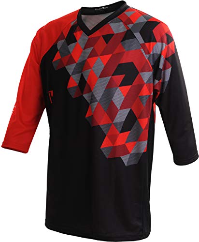 Funkier Herren-Fahrradtrikot Flow M rot/schwarz Funkier Herren-Fahrradtrikot Flow M rot/schwarz von Funkier