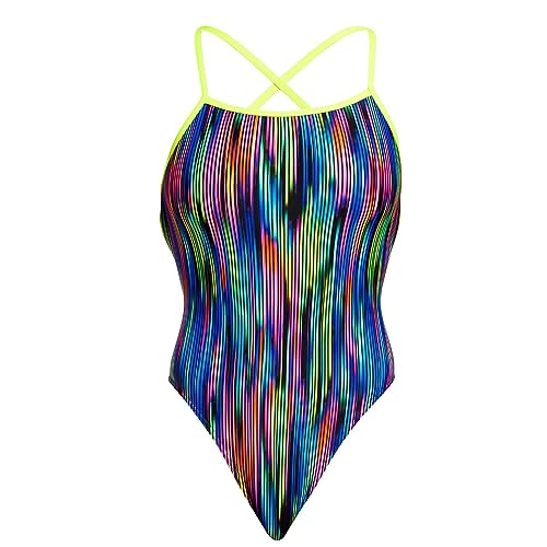 Funkita Badeanzug Damen/Frauen Rain Down schnelltrocknend, chlorbeständig und einen UV Schutz 50+, Größe:42 von Funkita