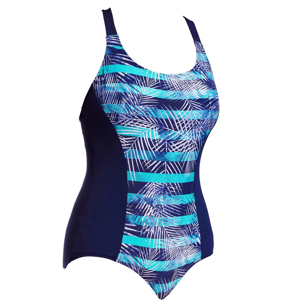 Funkita Brace Me Back Palm Pilot Swimsuit Blau AUS 12 Frau von Funkita