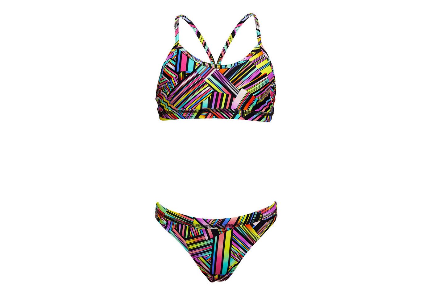 Funkita Bustier-Bikini Racerback Strip Straps aus schnelltrocknendem C-Infinity Material Funkita Bustier-Bikini Racerback Strip Straps aus schnelltrocknendem C-Infinity Material von Funkita