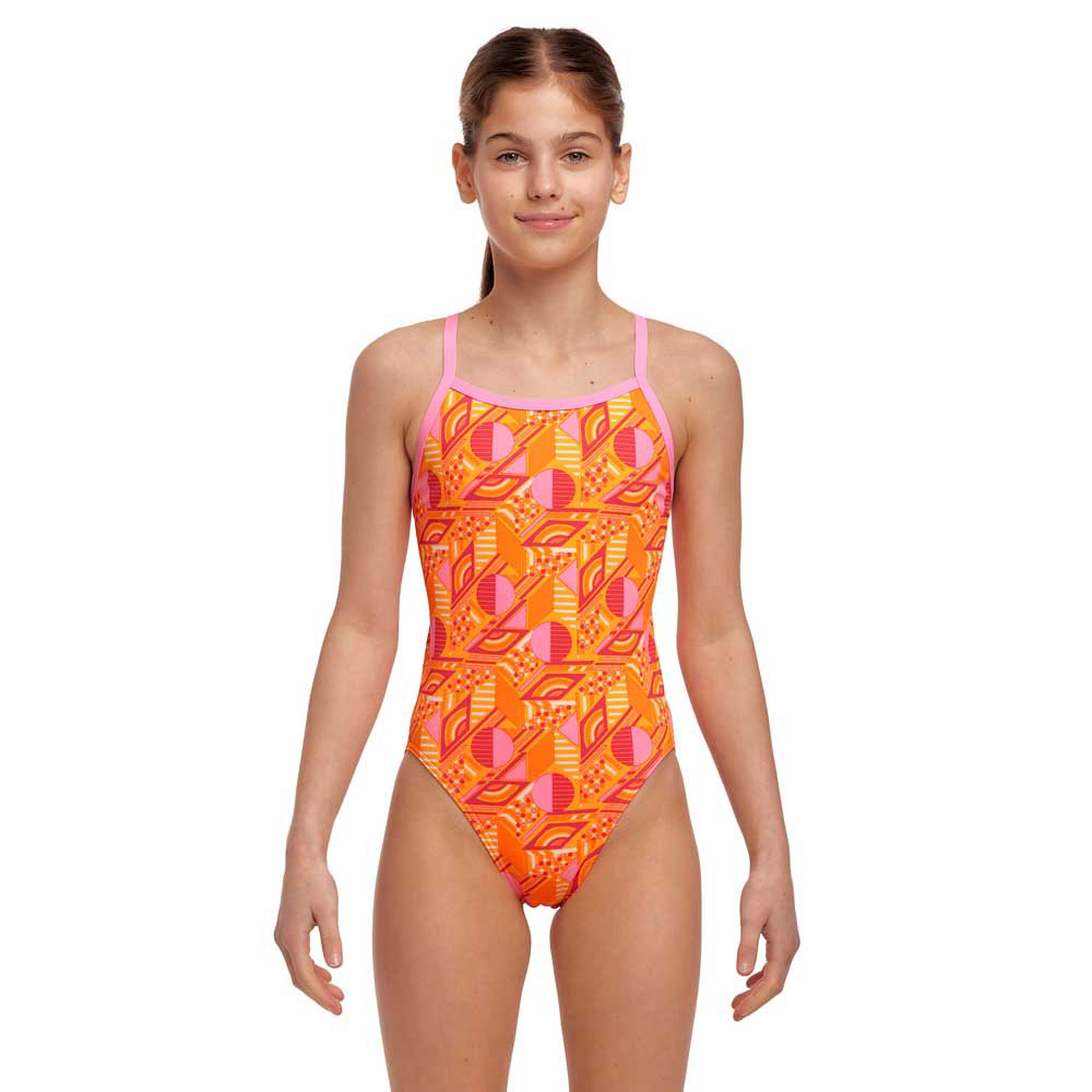 Funkita Single Strap Swimsuit Orange 10 Years Mädchen von Funkita