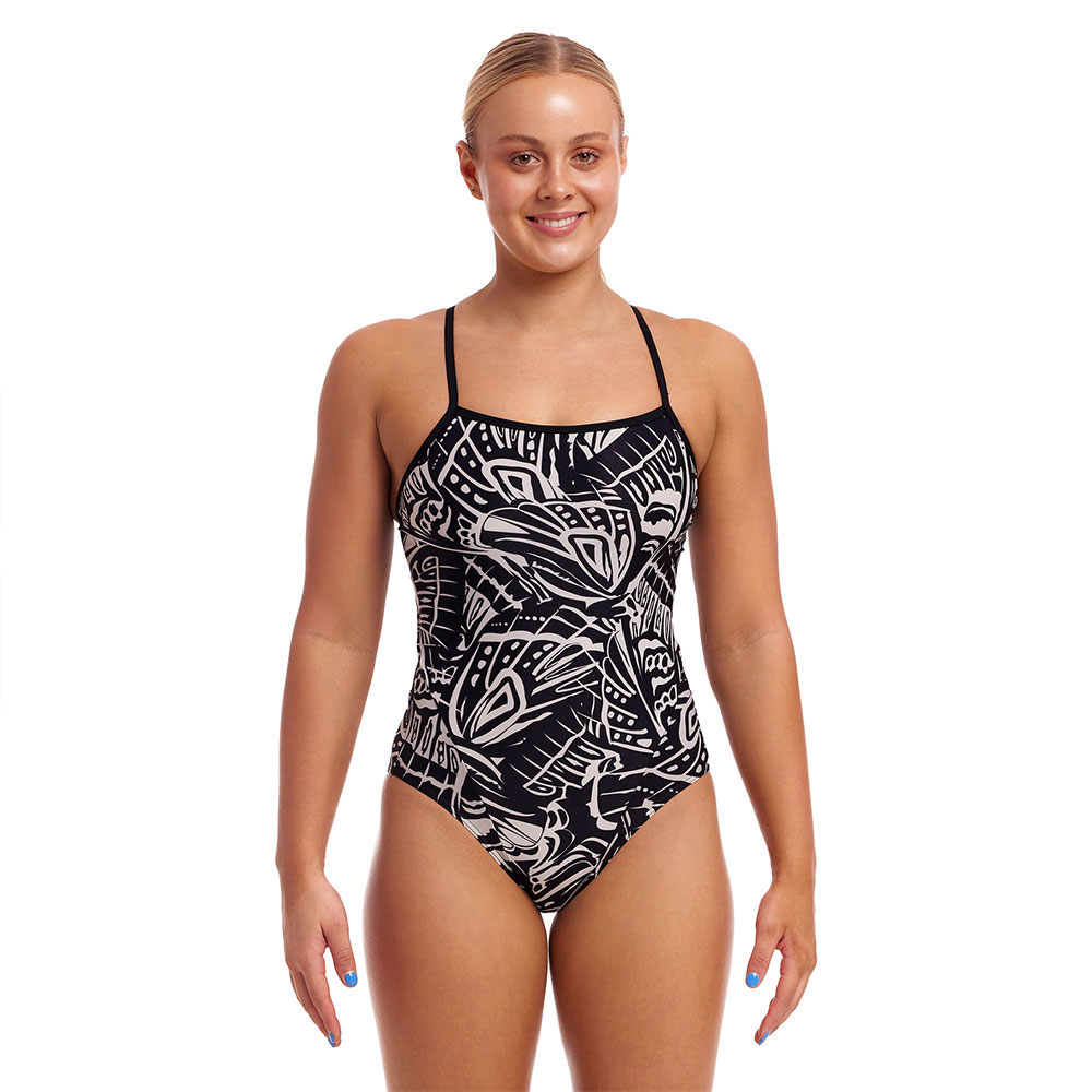 Funkita Single Strap Swimsuit Schwarz AUS 10 Frau von Funkita