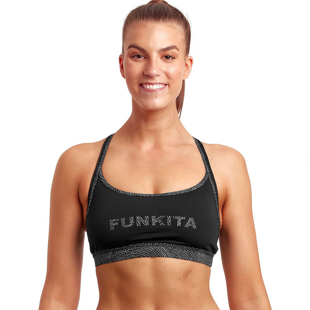 Funkita Sports Still Organic Bikini Top Schwarz AUS 10 Frau von Funkita