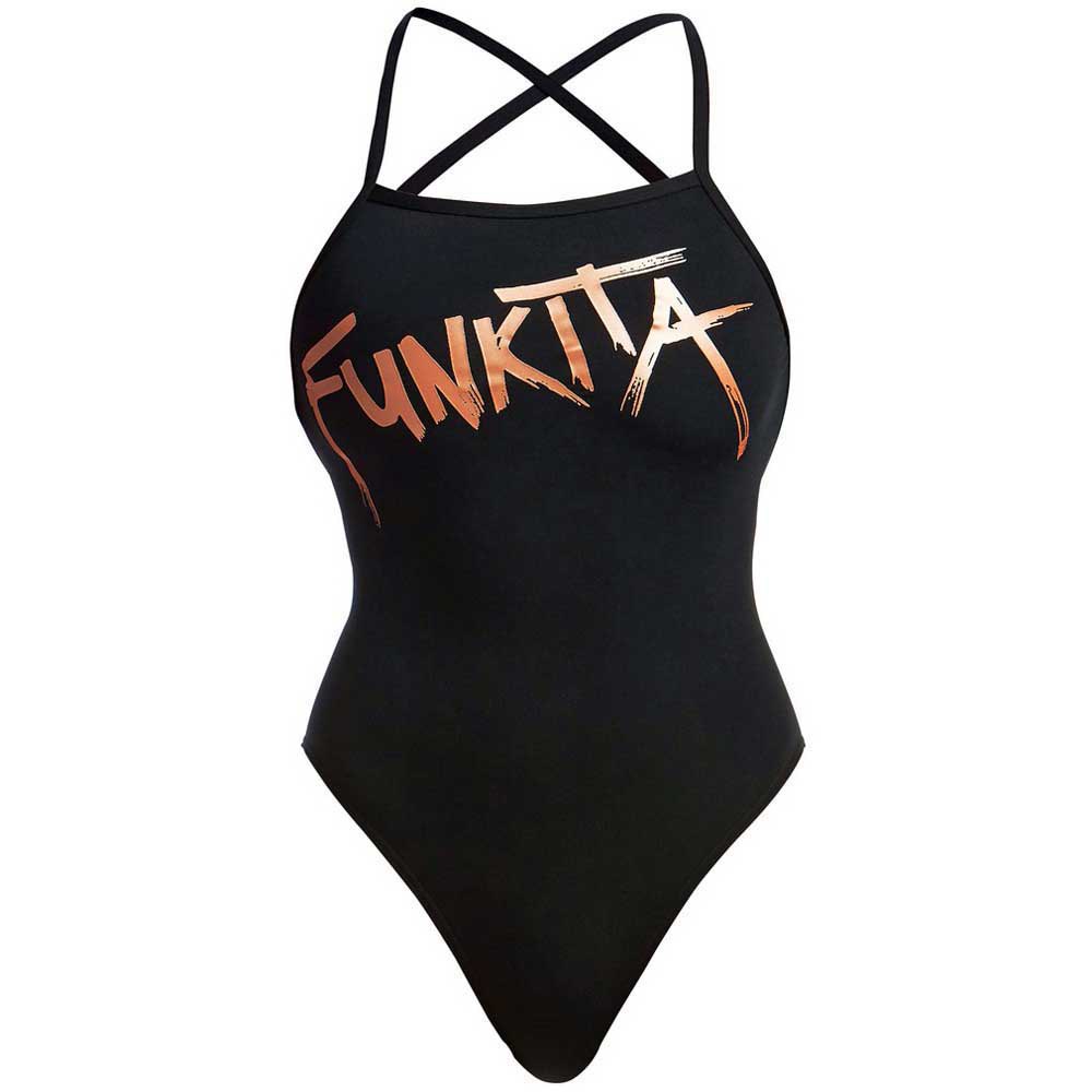 Funkita Strapped In Swimsuit Schwarz AUS 14 Frau von Funkita