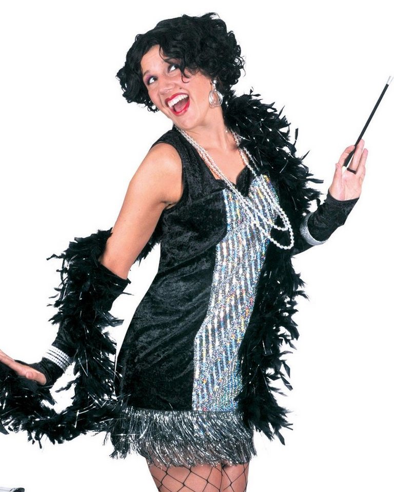 Funny Fashion Kostüm Charleston Kleid 'Dancing Queen', Schwarz Silber von Funny Fashion