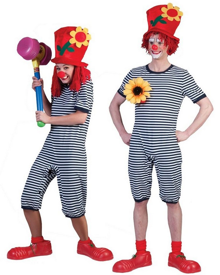 Funny Fashion Clown-Kostüm Ringel Badeanzug zum Clownskostüm für Erwachsene von Funny Fashion
