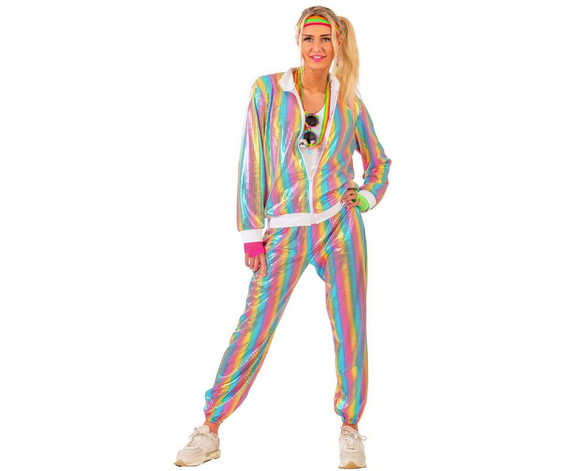 Funny Fashion Kostüm Regenbogen Jogginganzug Pastellfarben für Erwachsene für Damen von Funny Fashion