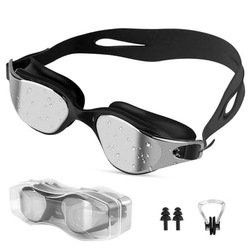 Funtery Schwimmbrille für Herren Damen, mit Nasenklammer und Ohrstöpseln Polarisiert Schwimmbrille Taucherbrille Erwachsene Antibeschlag und UV Schutz Wassersport Schwimmbrillen für Erwachsene Unisex Funtery Schwimmbrille für Herren Damen, mit Nasenklammer und Ohrstöpseln Polarisiert Schwimmbrille Taucherbrille Erwachsene Antibeschlag und UV Schutz Wassersport Schwimmbrillen für Erwachsene Unisex von Funtery