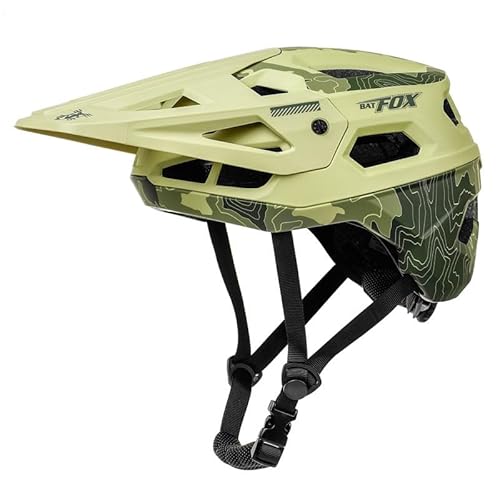 BATFOX Fahrradhelm, Leichter Komfort Mountainbike-Helm Skateboard Helm mit Visier, Atmungsaktiv Helme für Herren Damen Erwachsene Jugend, Verstellbar in der Größe-Green BATFOX Fahrradhelm, Leichter Komfort Mountainbike-Helm Skateboard Helm mit Visier, Atmungsaktiv Helme für Herren Damen Erwachsene Jugend, Verstellbar in der Größe-Green von Funthy