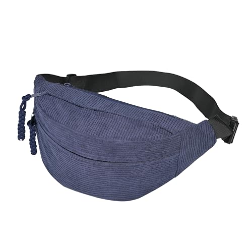 Funtlend Bauchtasche Damen Cord Bauchtaschen Schwarz Gürteltasche Damen Cord Brusttasche Bum Bags Outdoor Sport Fanny Pack für Damen Jungen Teenager Sportlich von Funtlend