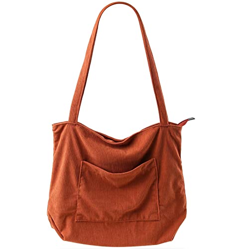 Funtlend Cord Umhängetasche Damen mit Reißverschluss,Cord Tasche Damen Shopper Cordtasche Damen Kord Tasche Umhängetasche Einkaufstasche für Uni Arbeit Mädchen Schule Alltag Funtlend Cord Umhängetasche Damen mit Reißverschluss,Cord Tasche Damen Shopper Cordtasche Damen Kord Tasche Umhängetasche Einkaufstasche für Uni Arbeit Mädchen Schule Alltag von Funtlend