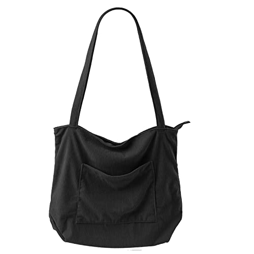 Funtlend Damen Cord Tasche Groß Umhängetasche aus Shopper Schultertasche Crossbody Kord mit Elastizität für Arbeit Büro Einkaufen Schule-40 * 40 * 23cm Funtlend Damen Cord Tasche Groß Umhängetasche aus Shopper Schultertasche Crossbody Kord mit Elastizität für Arbeit Büro Einkaufen Schule-40 * 40 * 23cm von Funtlend