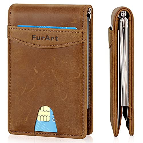 FurArt Leder Kreditkartenetui Herren Bifold Geldbörse RFID-Schutz Geldklammer Kartenetui FurArt Leder Kreditkartenetui Herren Bifold Geldbörse RFID-Schutz Geldklammer Kartenetui von FurArt