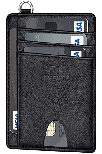 FurArt Schlank Kreditkartenetui,RFID-Blockierung Portemonnaie,7 Fächer,Minimalistisch Kreditkarten Kartenetui für Herren und Damen von FurArt