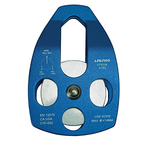 Fusion Climb Strux Aluminium Rettungs Side Swing-Pulley Blau 34KN von Fusion