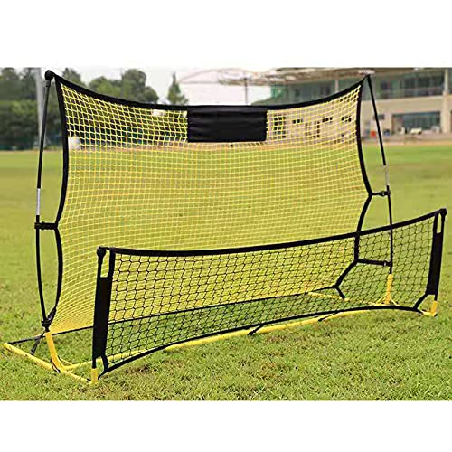 2-in-1 Fußball Rebounder-Netz 195x118x90cm Multi Fußballtor Torwand Netz für Trainingsübungen und Fußballschuss von Futchoy