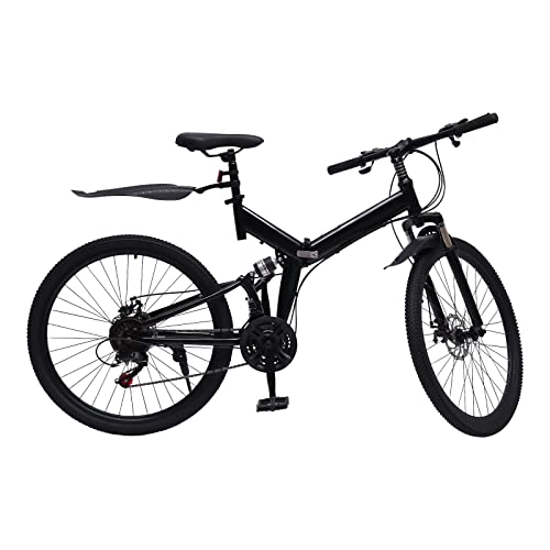 Futchoy 26 Zoll Faltrad Klapprad 21 Gang Folding Bike MTB Faltrad für Erwachsen Fahrräder Scheibenbremse Klappfahrrad Modern Wettbewerb Faltrad Folding Bike bis 150KG von Futchoy