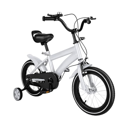 Futchoy Kinderfahrrad 14 Zoll Kinder Fahrrad mit Stabilisatoren & Kickstand für 1-8 Jahre alte Kleinkinder Jungen Mädchen, mehrere Farben von Futchoy