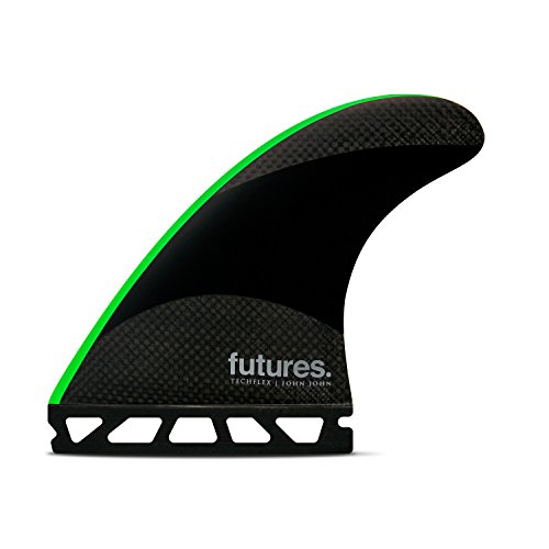 Futures John John Florence 2 Techflex Thruster Fin Medium Black/neon Green Futures John John Florence 2 Techflex Thruster Fin Medium Black/neon Green von Futures