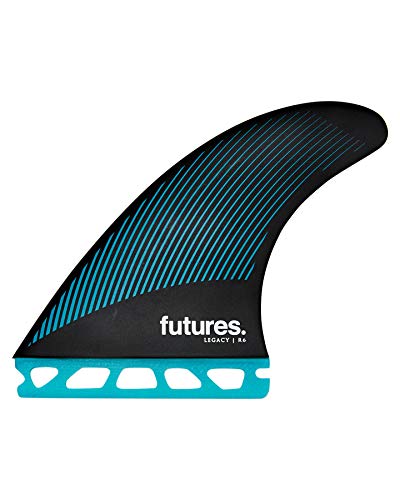 Futures R6 Honeycomb Thruster Fin Medium Teal Black von Futures