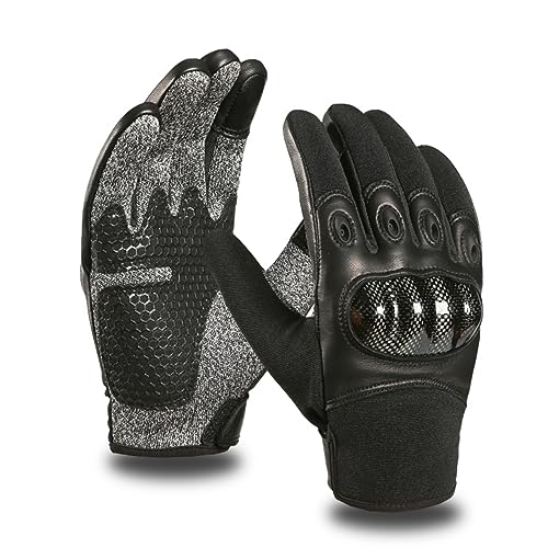 Fwoueot Motorrad Handschuhe Herren, Touchscreen Motorradhandschuhe mit Hard Knuckle, Leichte Fahrradhandschuhe auch geeignet für Paintball, Airsoft, Militär, Taktische Handschuhe von Fwoueot