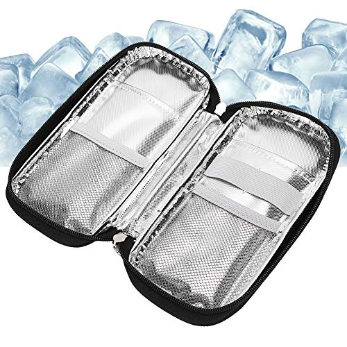 Fyearfly Kühltasche, Tragbare Insulin-Kühltasche, Gekühlte Kühltasche für Medikamente für die Patientenversorgung (Schwarz) von Fyearfly