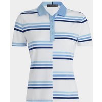 G/Fore OFFSET GRADIENT STRIPE RIB COLLAR TECH JERSEY Halbarm Polo hellblau von G/Fore