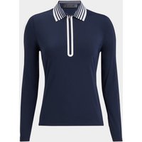 G/Fore SILKY TECH NYLON ZIP Langarm Polo navy von G/Fore