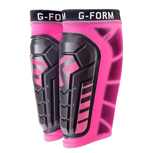 G-Form Pro-S Vento Fußball Schienbeinschoner - Fußball Schienbeinschützerhalter - Neon Pink, Adult Large von G-Form